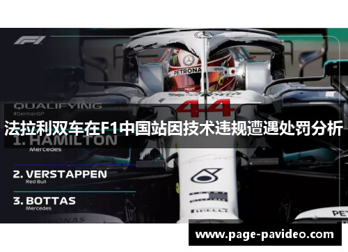法拉利双车在F1中国站因技术违规遭遇处罚分析
