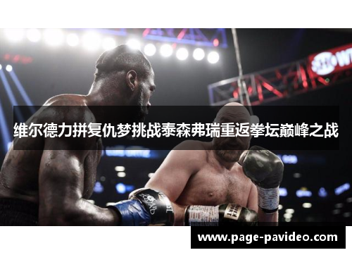 维尔德力拼复仇梦挑战泰森弗瑞重返拳坛巅峰之战